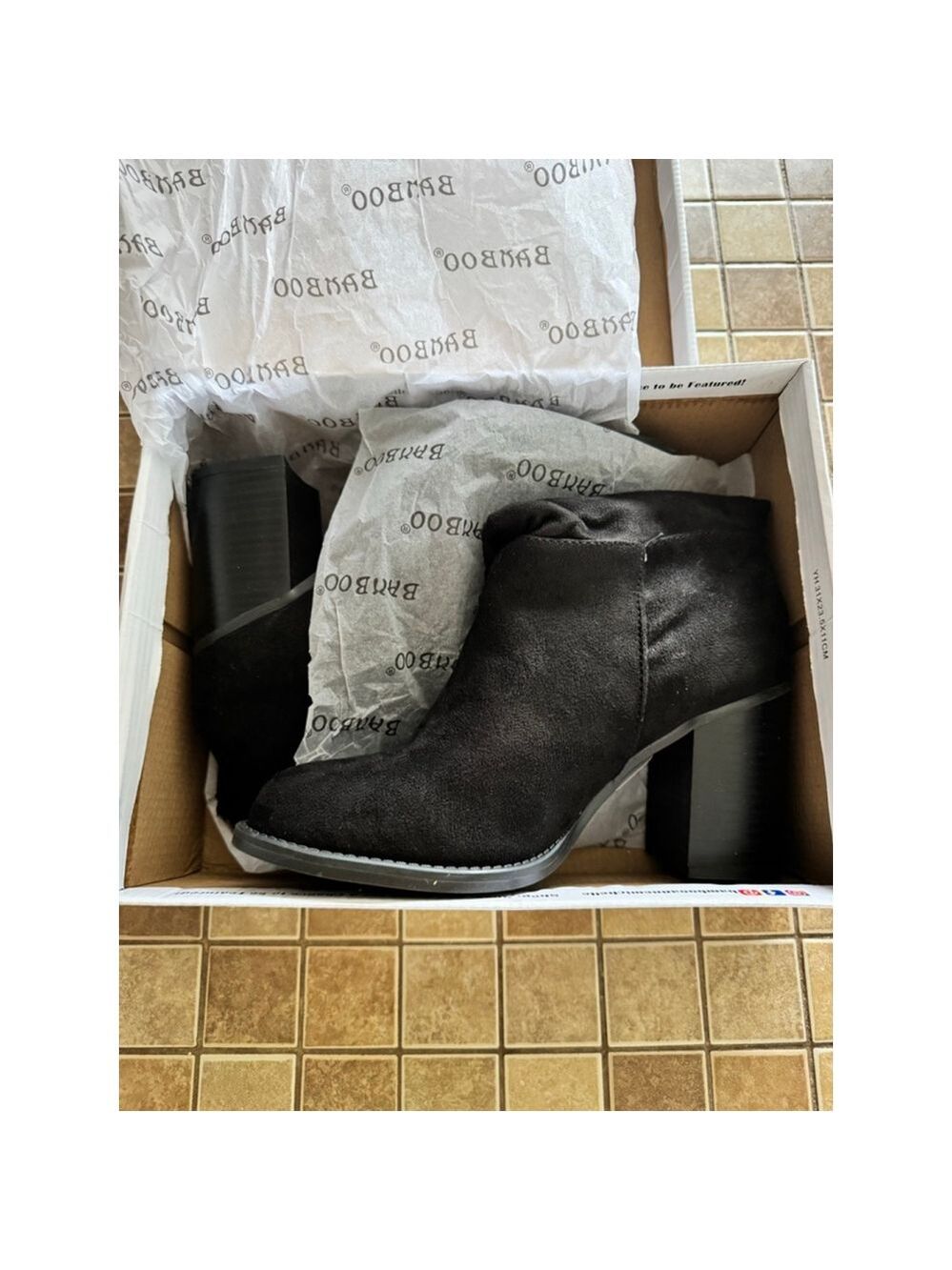 Women's Bamboo Black Suede Ankle Boots & Booties Size 10